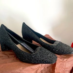 Black Sequence Small Cute Heel that will be perfect for a Christmas Party